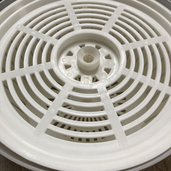 Vintage Hoan Salad Lettuce Spinner Strainer Dryer Beige Clear Plastic USA Made - Picture 7 of 14